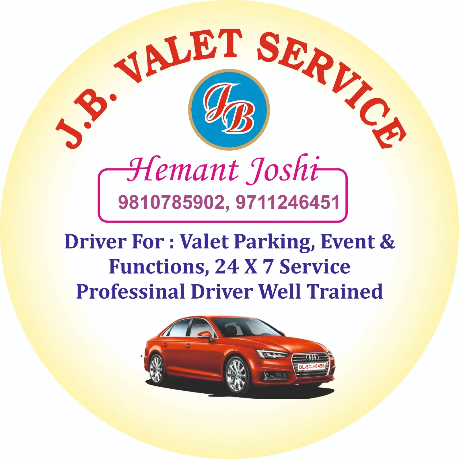 J.B. VALET SERVICE Banner
